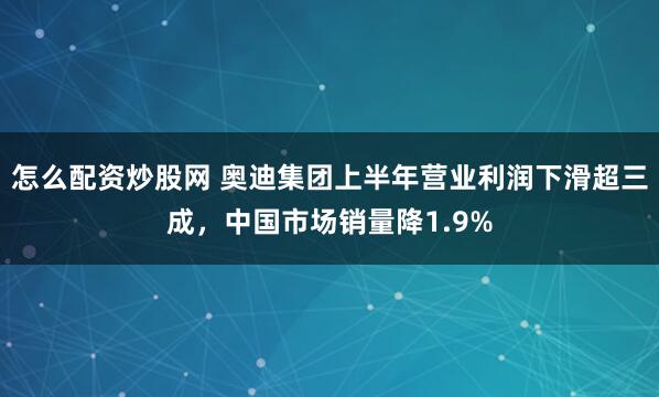 怎么配资炒股网 奥迪集团上半年营业利润下滑超三成，中国市场销量降1.9%